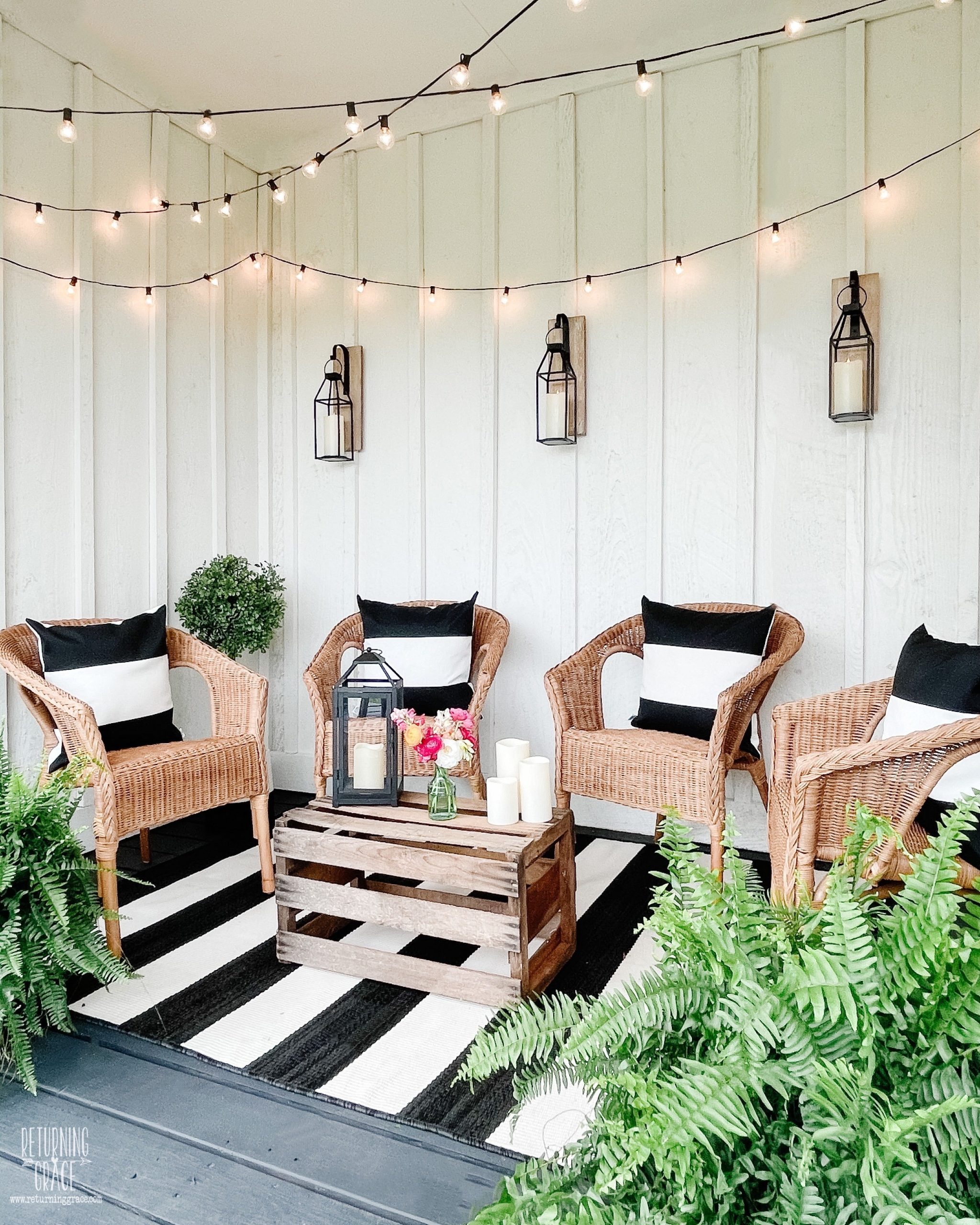 Black/White Cabana Stripe